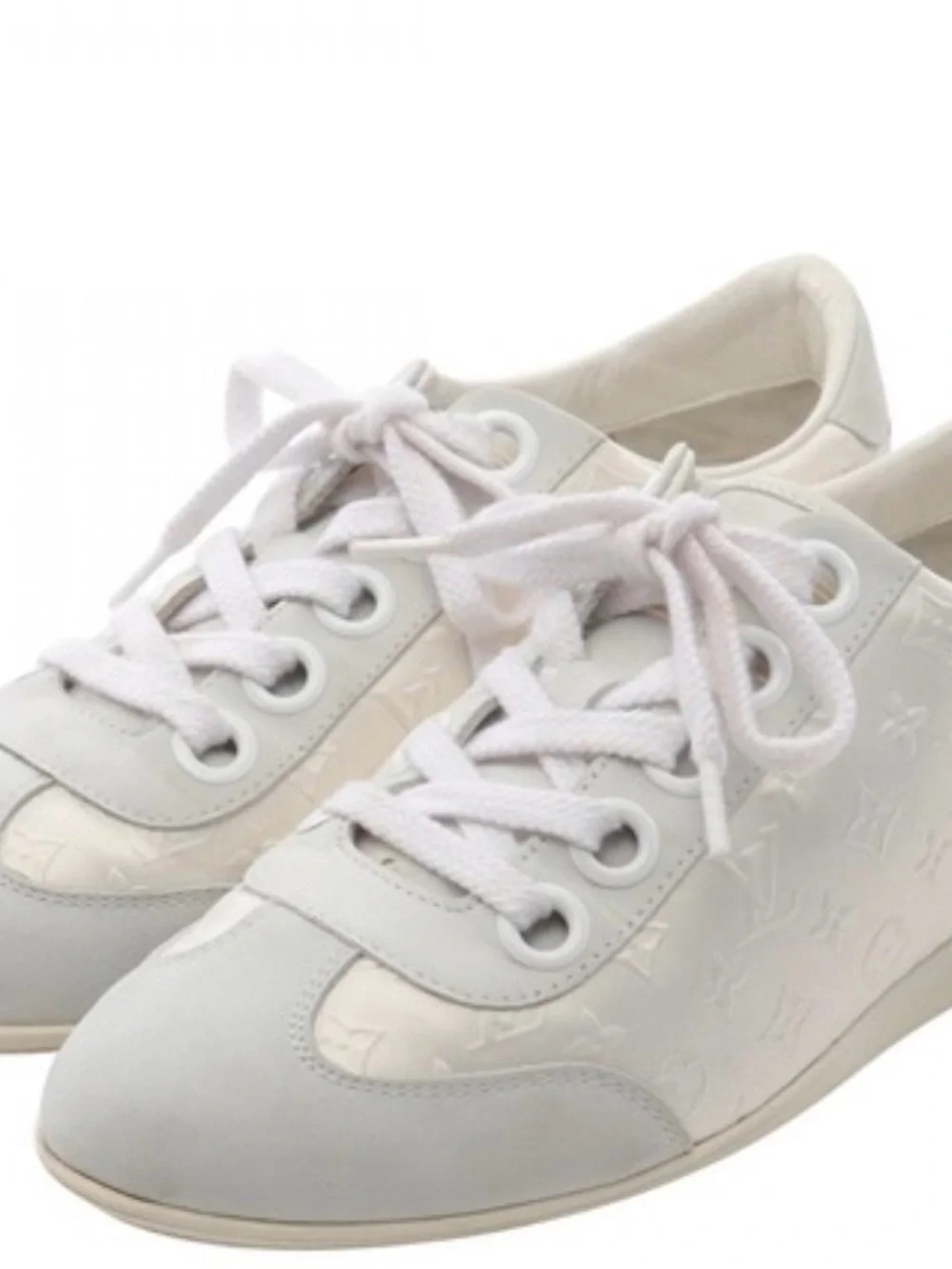 Louis Vuitton White and Light Gray Women's Sneakers